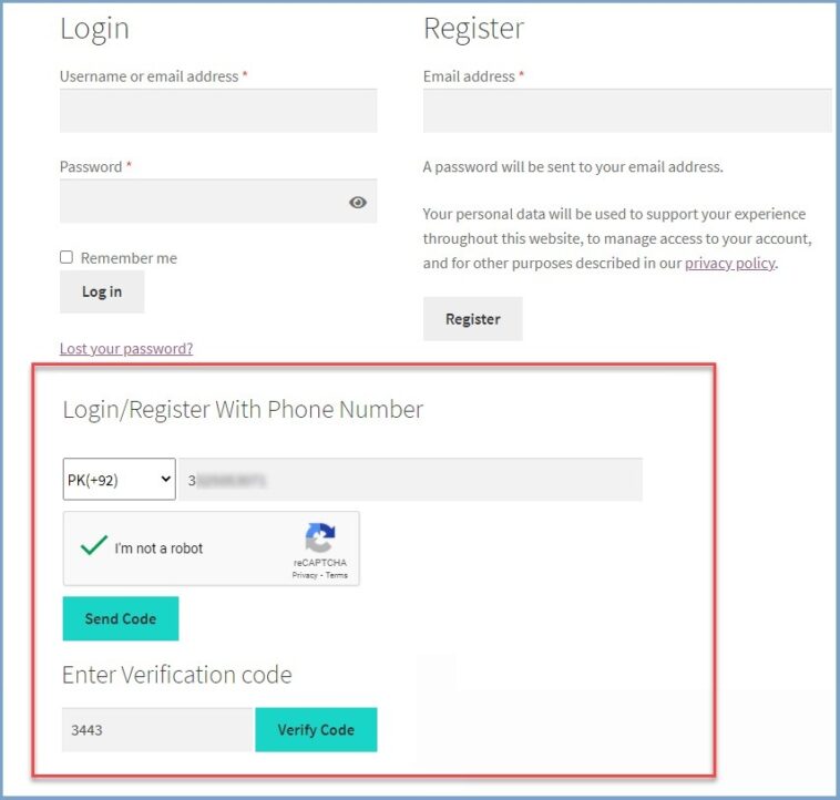 Registration & Login with Mobile Phone Number Nulled