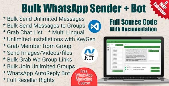 WaBulker Nulled Bulk WhatsApp Sender + Group Sender + WhatsApp Autobot Free Download