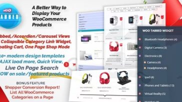 WooCommerce Tabbed Category Product Listing Nulled Free Download