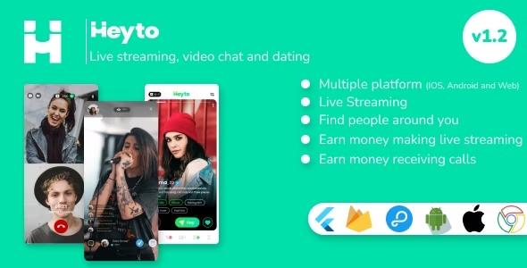 free download Heyto - Live Streaming (iOS, Android and Web) Paid Video calls and Dating, Payouts with Admin Panel nulled