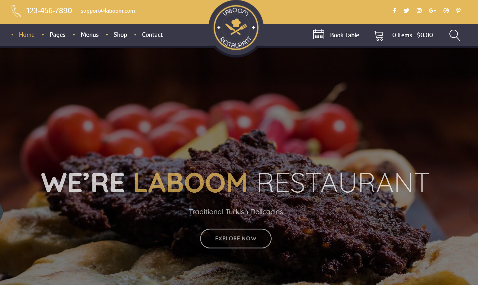 Free Download La Boom - Food & Restaurant Bistro WordPress Theme nulled
