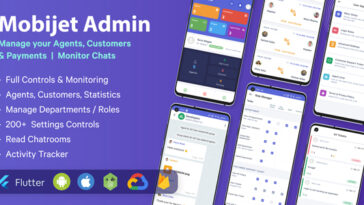 free download Mobijet ADMIN - Manage & Monitor Agents, Customer & Payments Android & iOS Flutter app nulled