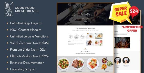 free download Ratatouille – Restaurant WordPress Theme nulled