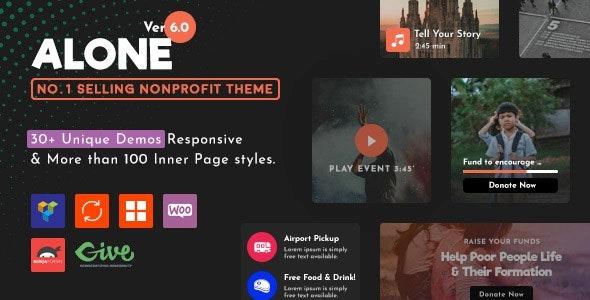 Alone Nulled Charity Multipurpose Non-profit WordPress Theme Free Download