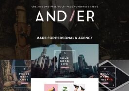 Andier – Responsive One & Multi Page Portfolio Theme Nulled