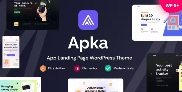 Apka App Landing Page WordPress Theme Nulled