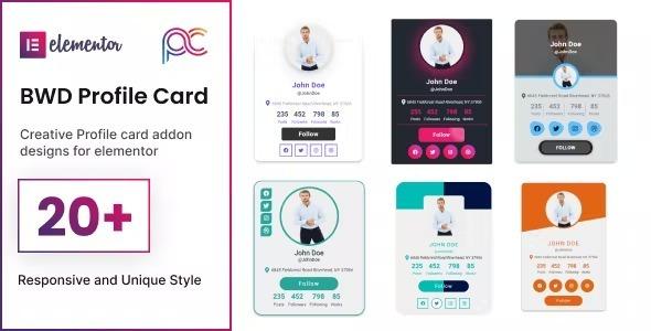 BWD Profile Card for elementor Nulled