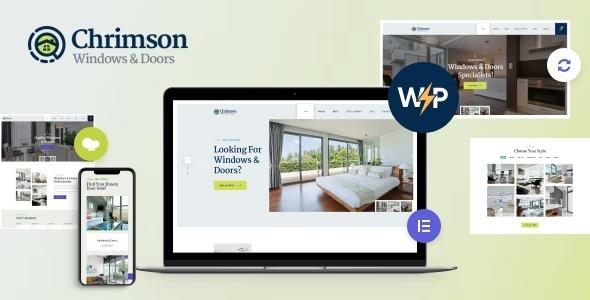 Chrimson Windows & Doors Services Store WordPress Theme + Elementor Nulled