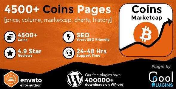 Coins MarketCap WordPress Cryptocurrency Plugin Nulled Free Download