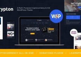 Crypton A Multi-Purpose Cryptocurrency WordPress Theme Nulled