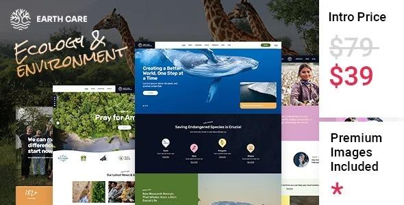 EarthCare Ecology and Environment Theme Nulled