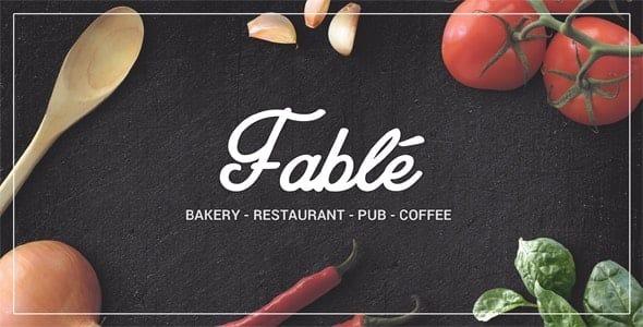 Fable Restaurant Bakery Cafe Pub WordPress Theme Nulled Free Download