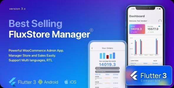 FluxStore Manager Vendor and Admin Flutter App for Woocommerce Nulled