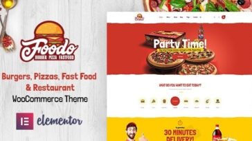 Foodo Fast Food Restaurant WordPress Theme Nulled Free Download