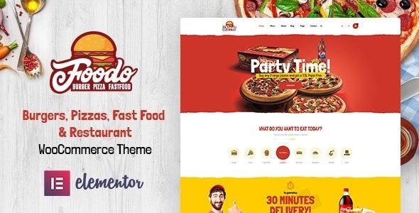 Foodo Fast Food Restaurant WordPress Theme Nulled Free Download
