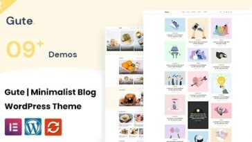 Gute Minimalist Blog WordPress Theme Nulled