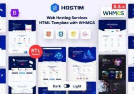 Hostim – Web Hosting Services HTML Template with WHMCS Nulled