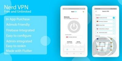Nerd VPN Flutter VPN App for Android with IAP Nulled