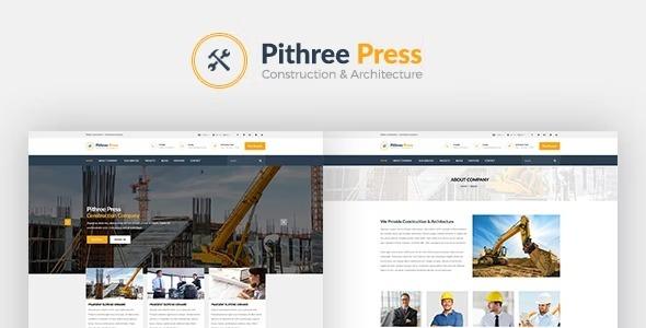 Pithree – Construction & Building WordPress Theme Nulled