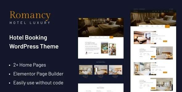 Romancy Nulled Hotel Booking WordPress Theme Free Download