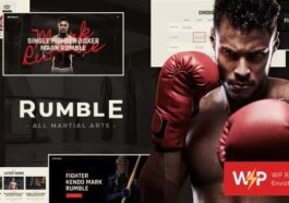 Rumble Boxing & Mixed Martial Arts Fighting WordPress Theme Nulled