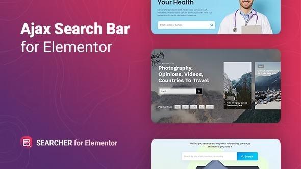 Searcher Ajax Search for Elementor Nulled