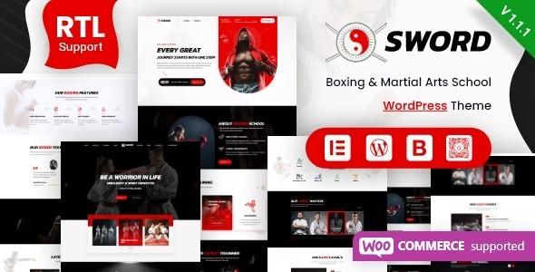 Sword Martial Arts Boxing WordPress Theme + RTL Nulled