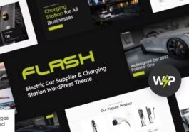 The Flash Electric Car Supplier & Charging Station WordPress Theme Nulled