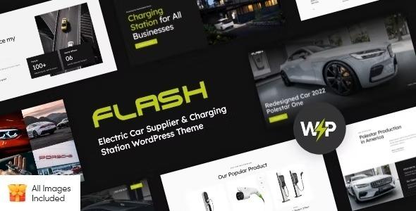 The Flash Electric Car Supplier & Charging Station WordPress Theme Nulled
