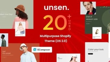 Unsen Multipurpose Shopify Theme OS2.0 Nulled