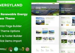 free download Energyland - Solar & Renewable Energy WordPress Theme nulled