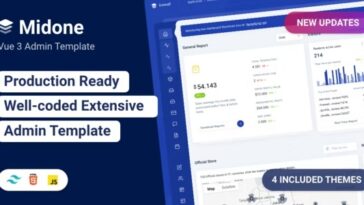 free download Midone - Vuejs 3 Admin Dashboard Template + HTML Version nulled
