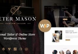 free download Peter Mason - Custom Tailoring and Clothing Store WordPress Theme nulled