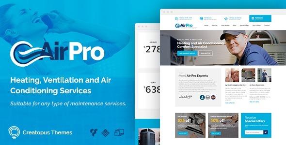 AirPro Heating and Air conditioning WordPress Theme for Maintenance Services Nulled Free Download