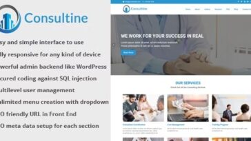 Consultine – Consulting, Business and Finance Website CMS Nulled