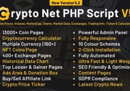 Crypto Net CoinMarketCap, Prices, Chart, Exchanges, Crypto Tracker, Calculator & Ticker PHP Script Nulled