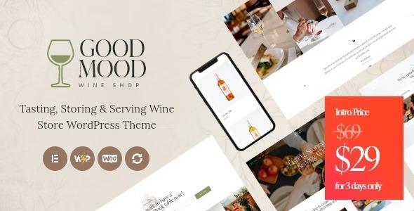 Good Mood Wine Shop WordPress Theme Nulled