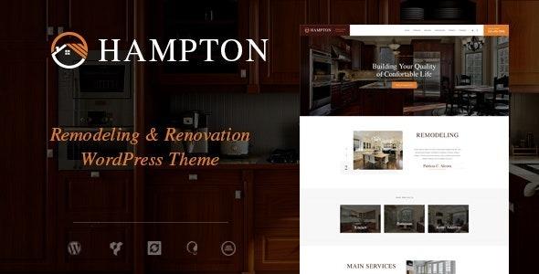 Hampton Home Design and House Renovation WordPress Theme Nulled Free Download