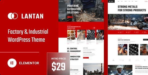 Lantan Factory & Industrial WordPress Theme Nulled
