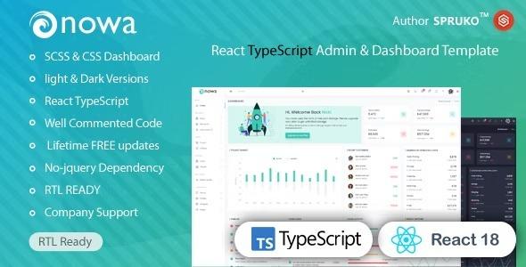 Nowa – React TypeScript Admin Template Nulled