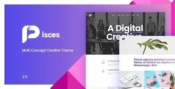 Pisces Multi Concept Creative Theme Nulled