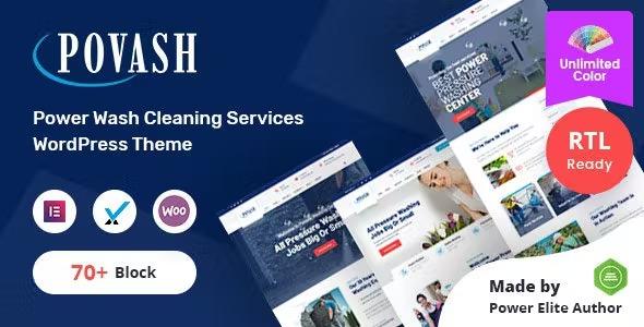 Povash – Power Wash WordPress Theme + RTL Nulled