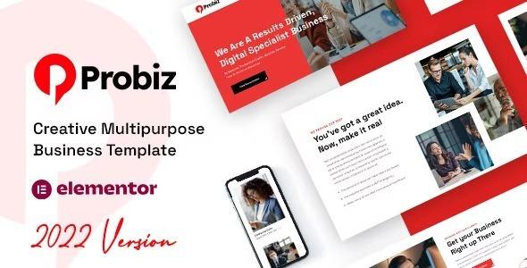 Probiz An Easy to Use and Multipurpose Business and Corporate WordPress Theme Nulled