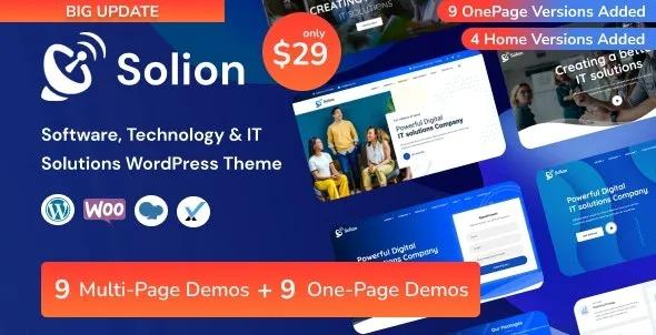 Solion Theme Technology & IT Solutions WordPress Website Nulled Free Download