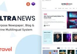 UltraNews Laravel Newspaper, Blog and Magazine Multilingual System Nulled Free Download