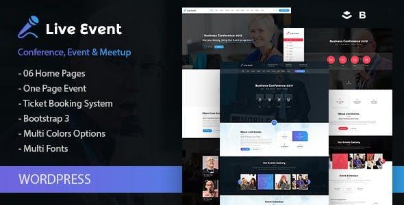 free download Live Event Single Conference, Event, Meetup Theme nulled