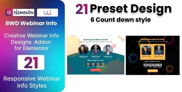 freed download Webinar Info Plugin for Elementor nulled