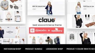 Claue Clean, Minimal WooCommerce Theme Nulled Free Download