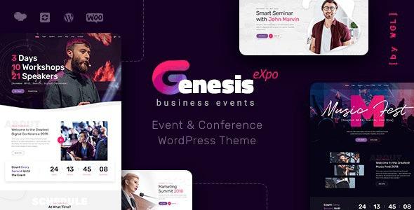 GenesisExpo Business Events & Conference WordPress Theme Nulled Free Download 