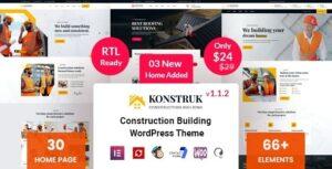 Konstruk Construction WordPress Theme Nulled Free Download